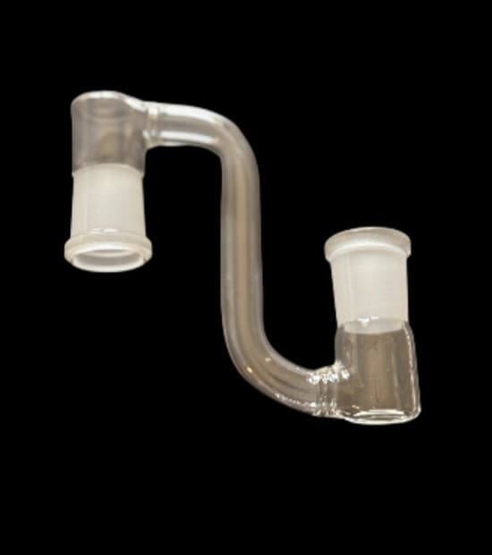 Glass S Drop Down Adapter - 14mm - 18mm – Male/Female Joint – Multiple Sizes USA