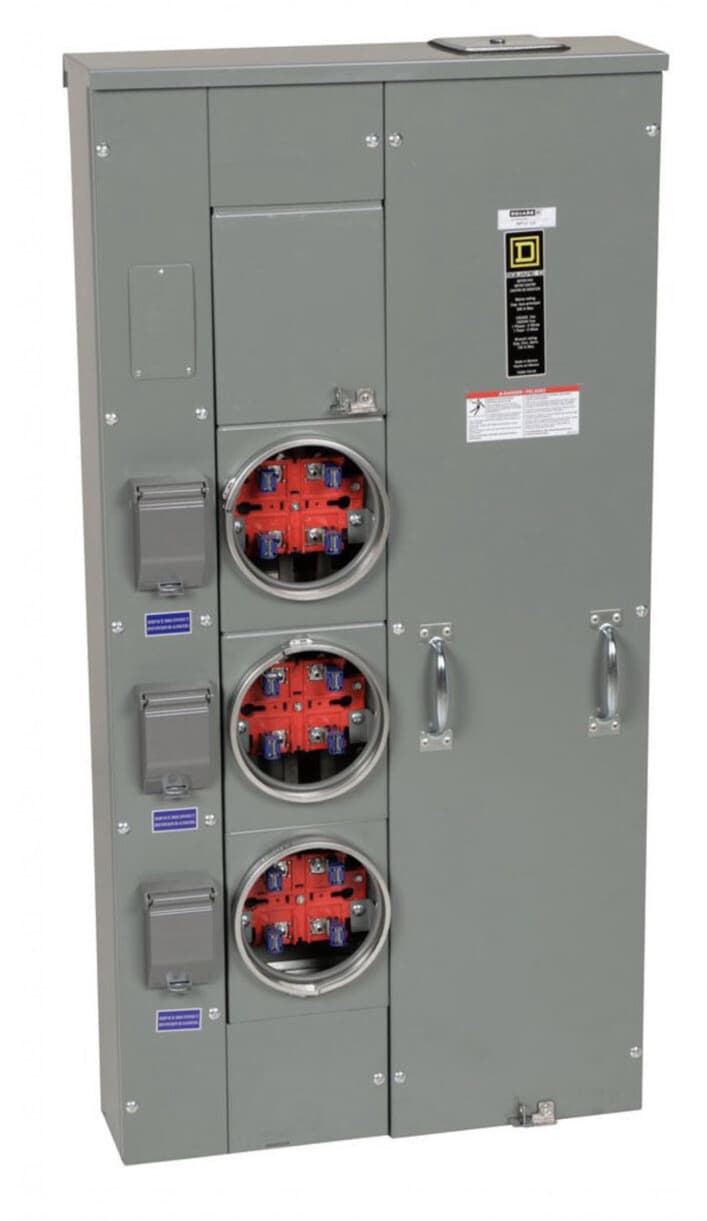 Square D MP33-125 125a 3gang Meter Pak RING type New SAME AS WEP3311 EUSERC