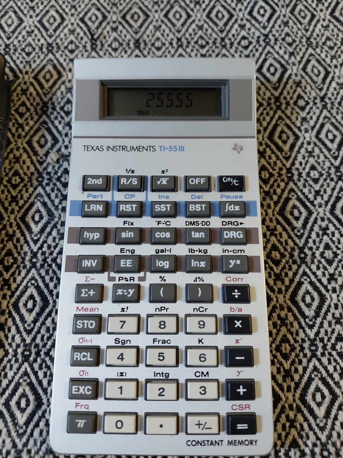 Texas Instruments TI-55 III Scientific Calculator With Case Tested Working