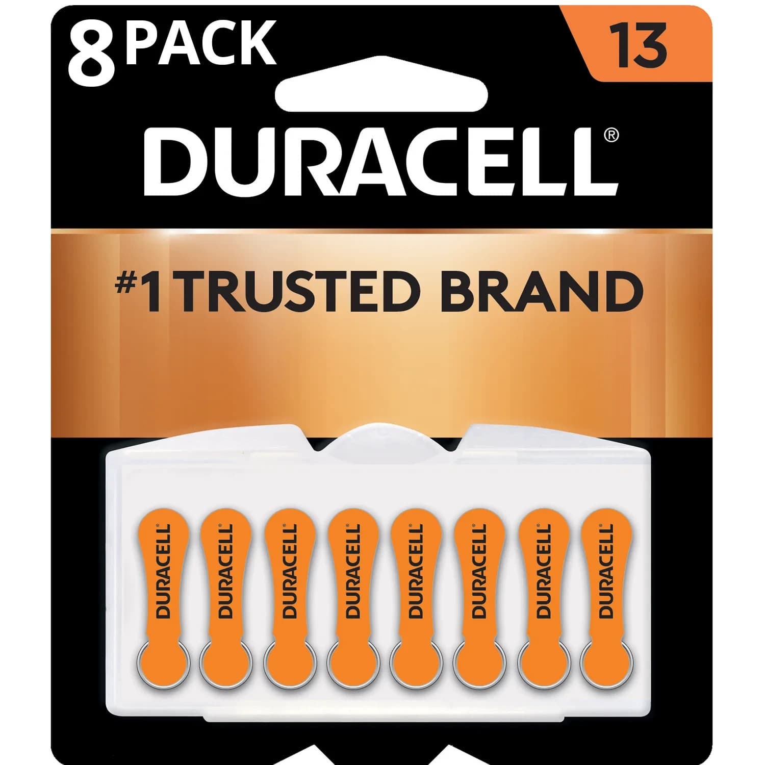 Duracell Hearing Aid Batteries, Size 13, 8 Pack