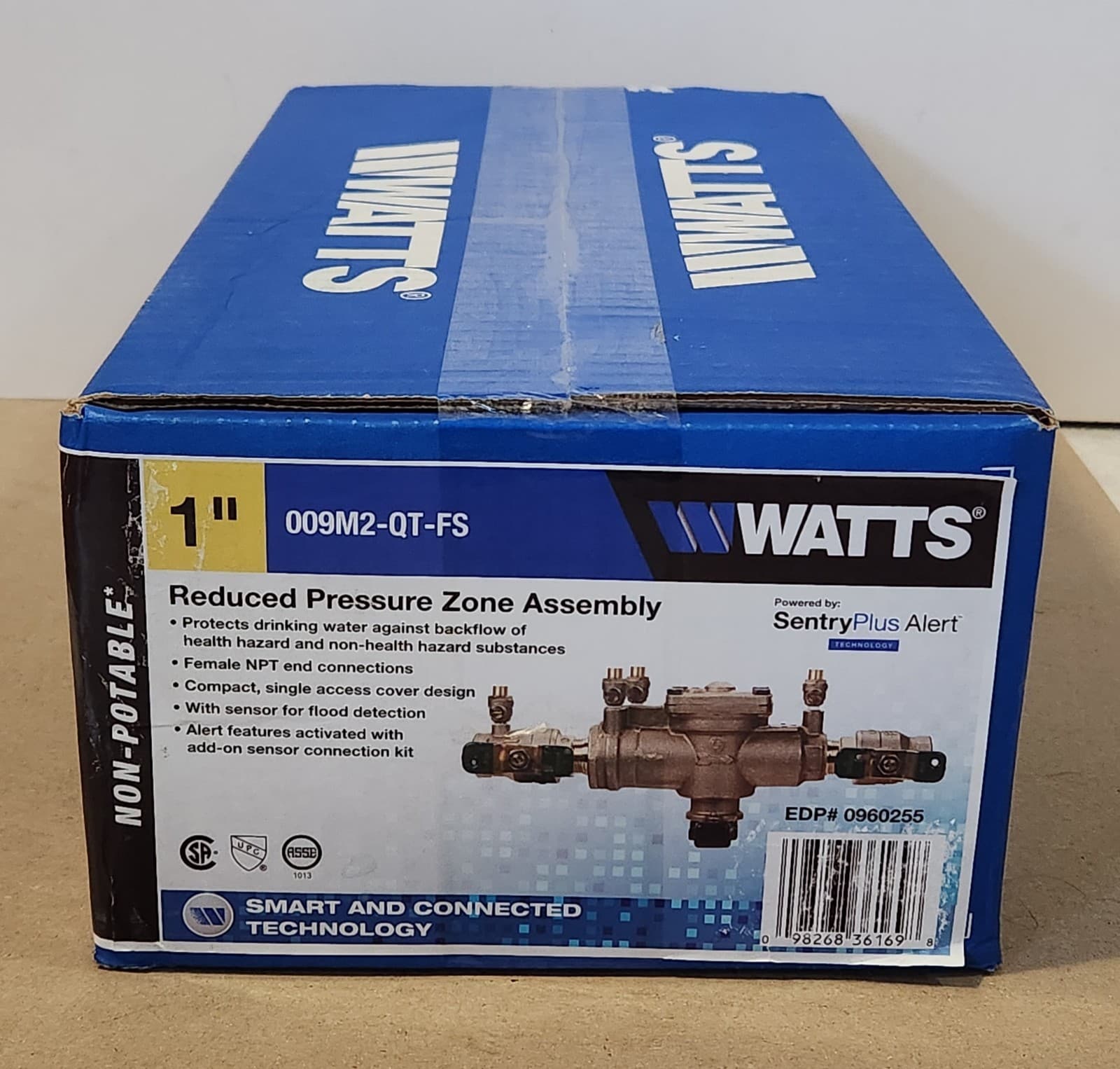 Watts 009M2-QT-FS 1" Reduced Pressure Zone Assembly Backflow Preventer