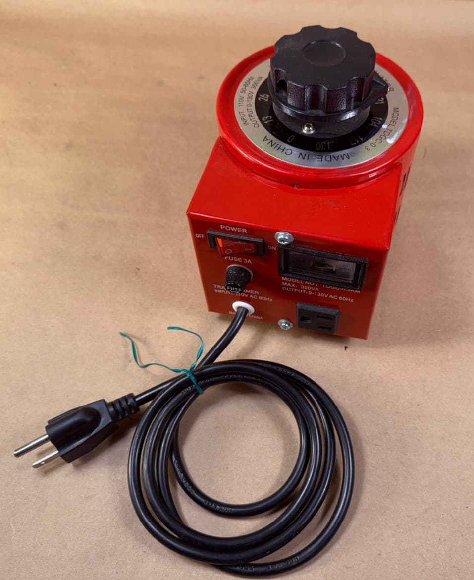 TDGC–0.3 KM 300VA Variable Output AC Converter Variac Transformer 0-130VAC WORKS