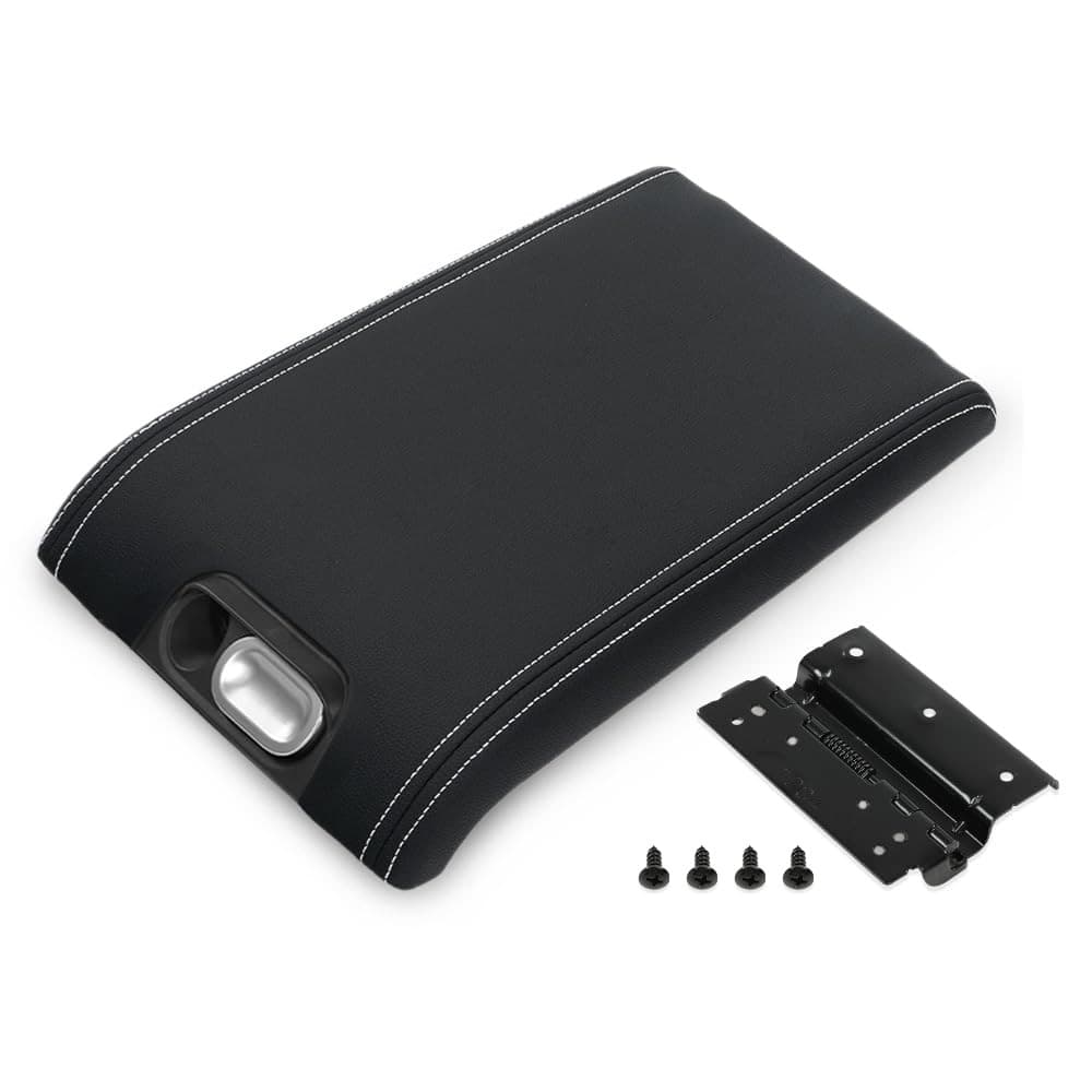 Black Center Console Armrest Lid Cover Covers Compatible with 2009-2014 Ford