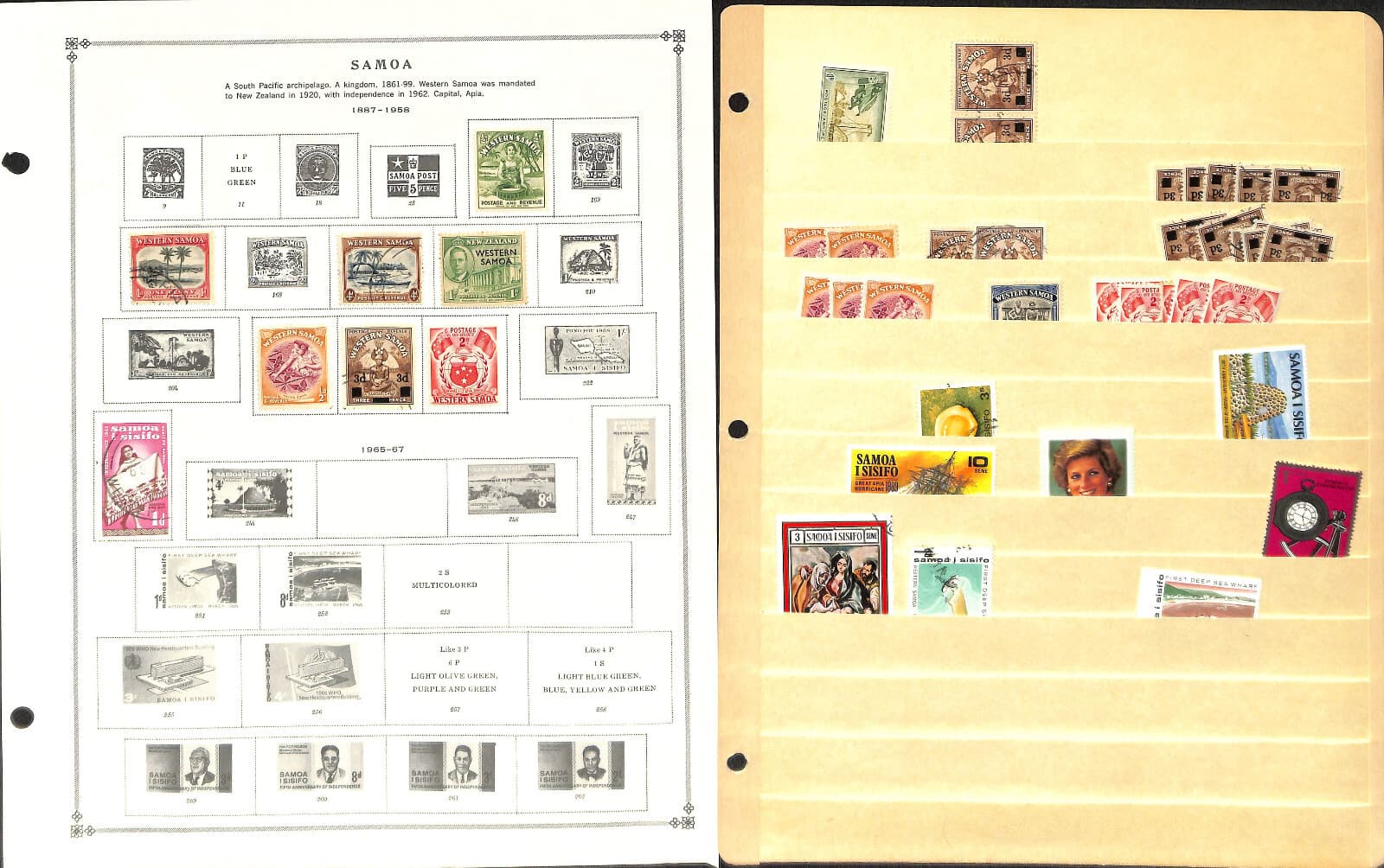 Samoa Stamp Collection on 50 Scott International Pages 1887-1984 +Extra Pages