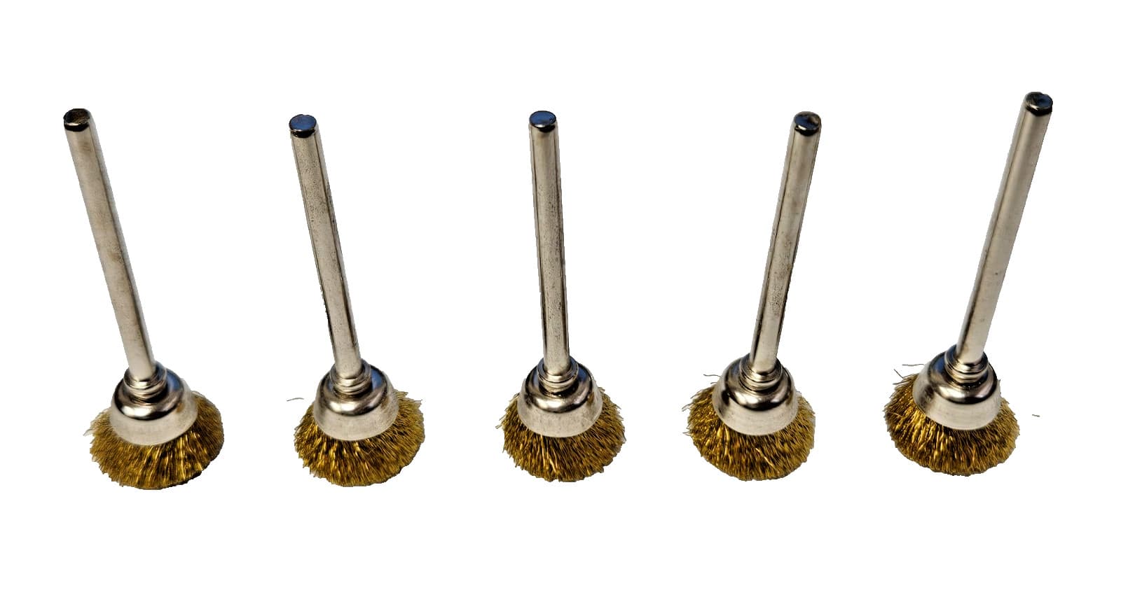26075 Weiler Miniature Brass Wire Cup Brush 5/8" x 1/8" x .005" LOT OF 5 Dremel