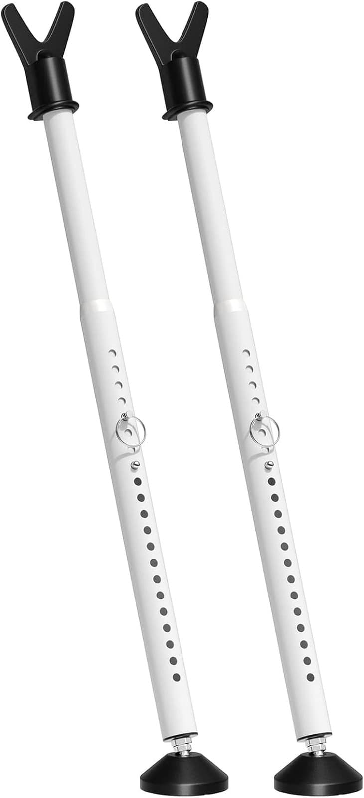 Metal Door Brace Big Jammer Home Security Lock Bar Apartment Safety (2 Pack)