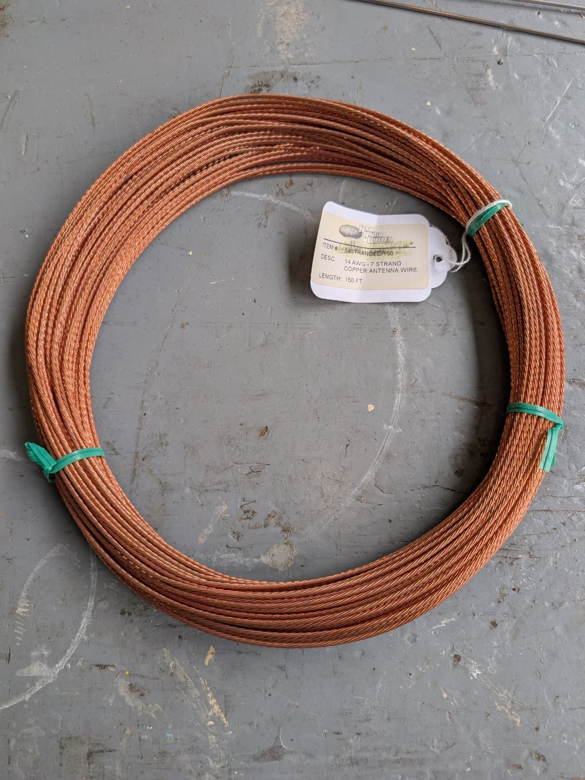 Shortwave & Ham Antenna Wire 150' 14 awg 7 Stranded Copper