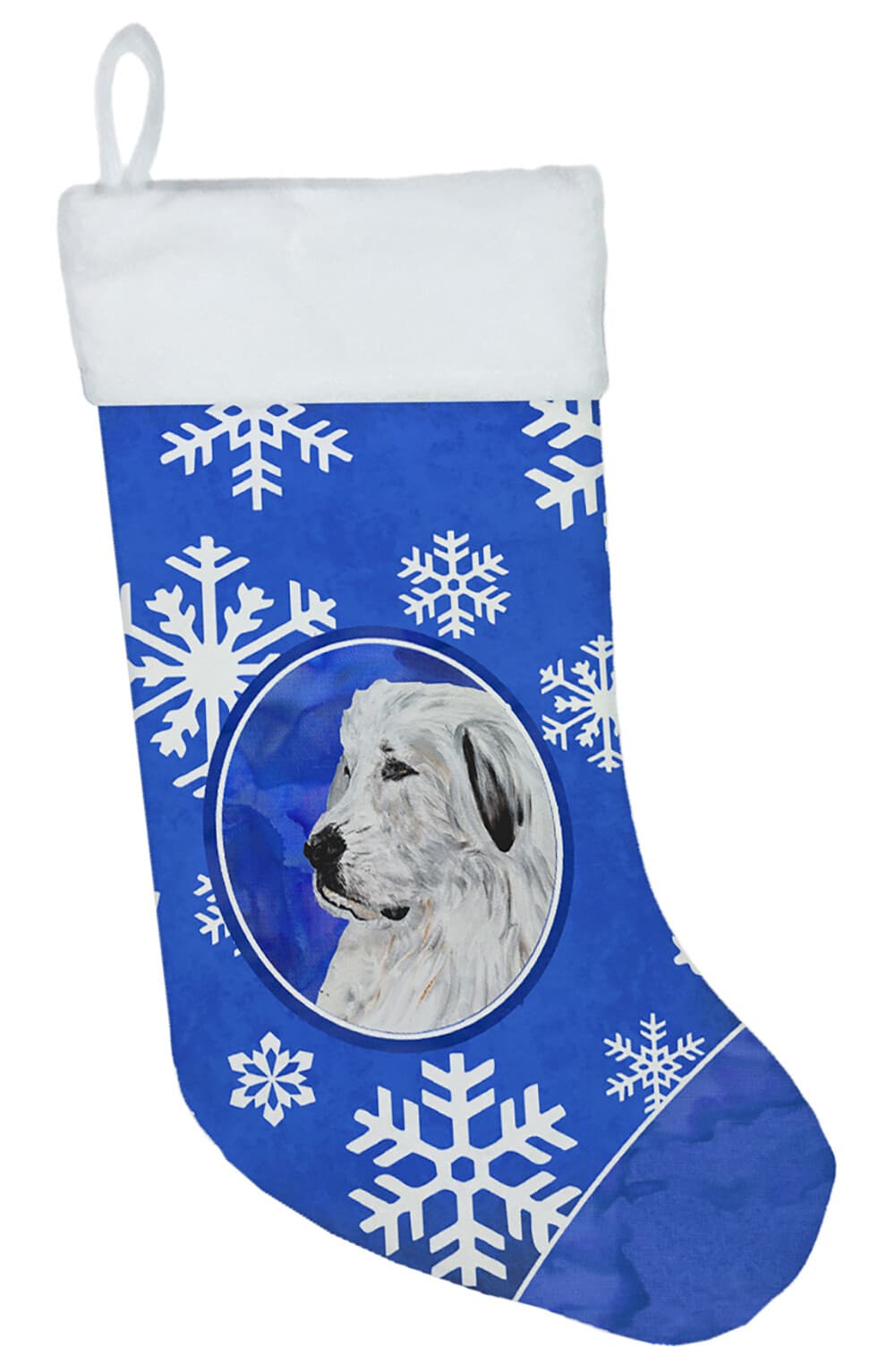 Great Pyrenees Christmas Stocking Winter Snowflakes SC9786-CS