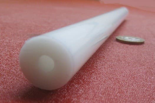 Delrin Acetal White Tube 0.750" Oversize OD x .250" Undersize ID x 12" Length