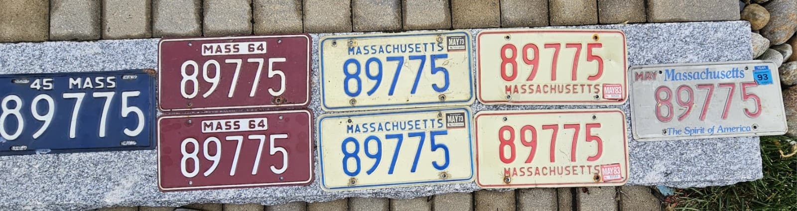 Vintage Antique Massachusetts license plate collection 1945- 2000