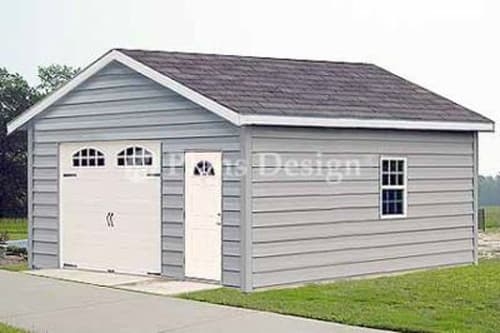 18 X 24 Car Garage Plans / Workshop Structure, Materials List Included #51824