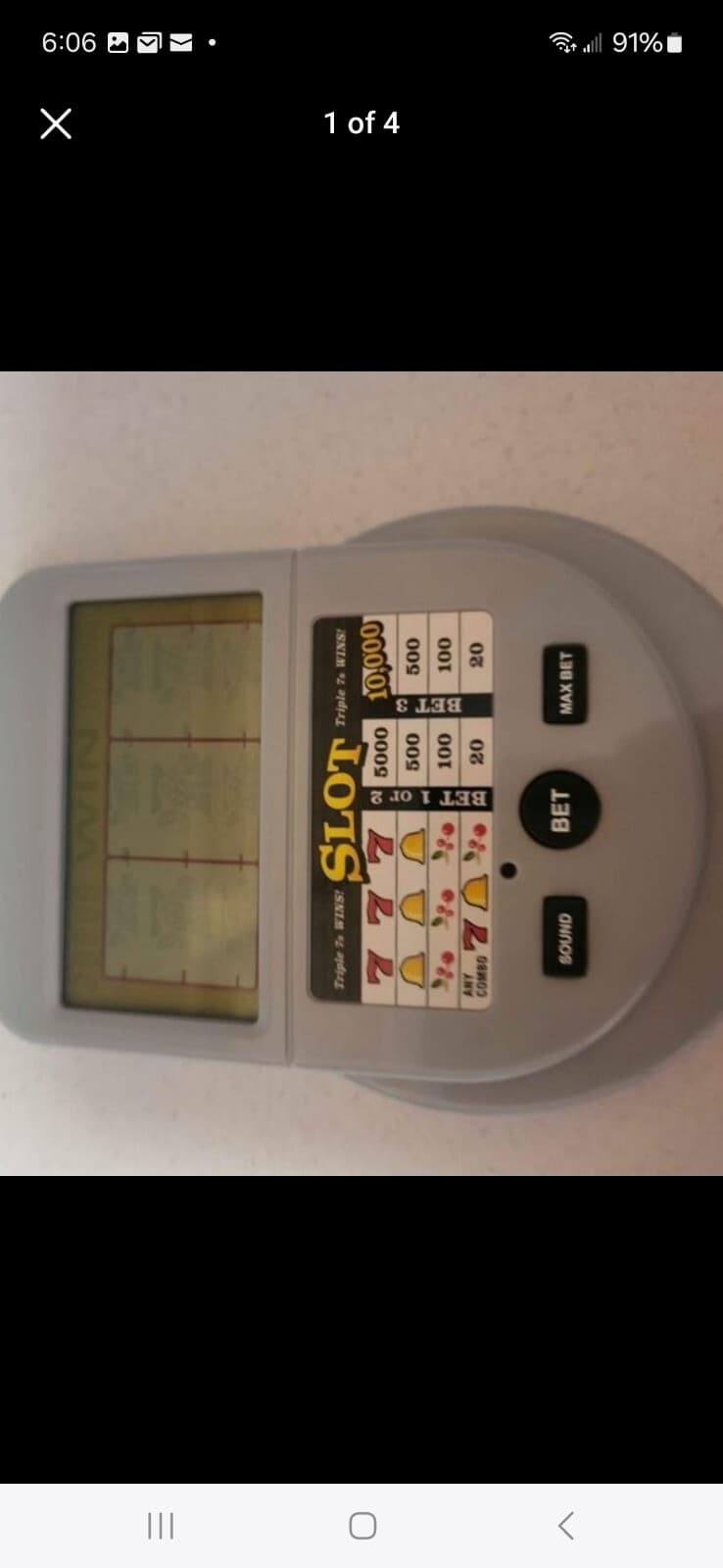 Mega Screen Triple 7’s Slot Machine Handheld Game Electronic Classic Collection