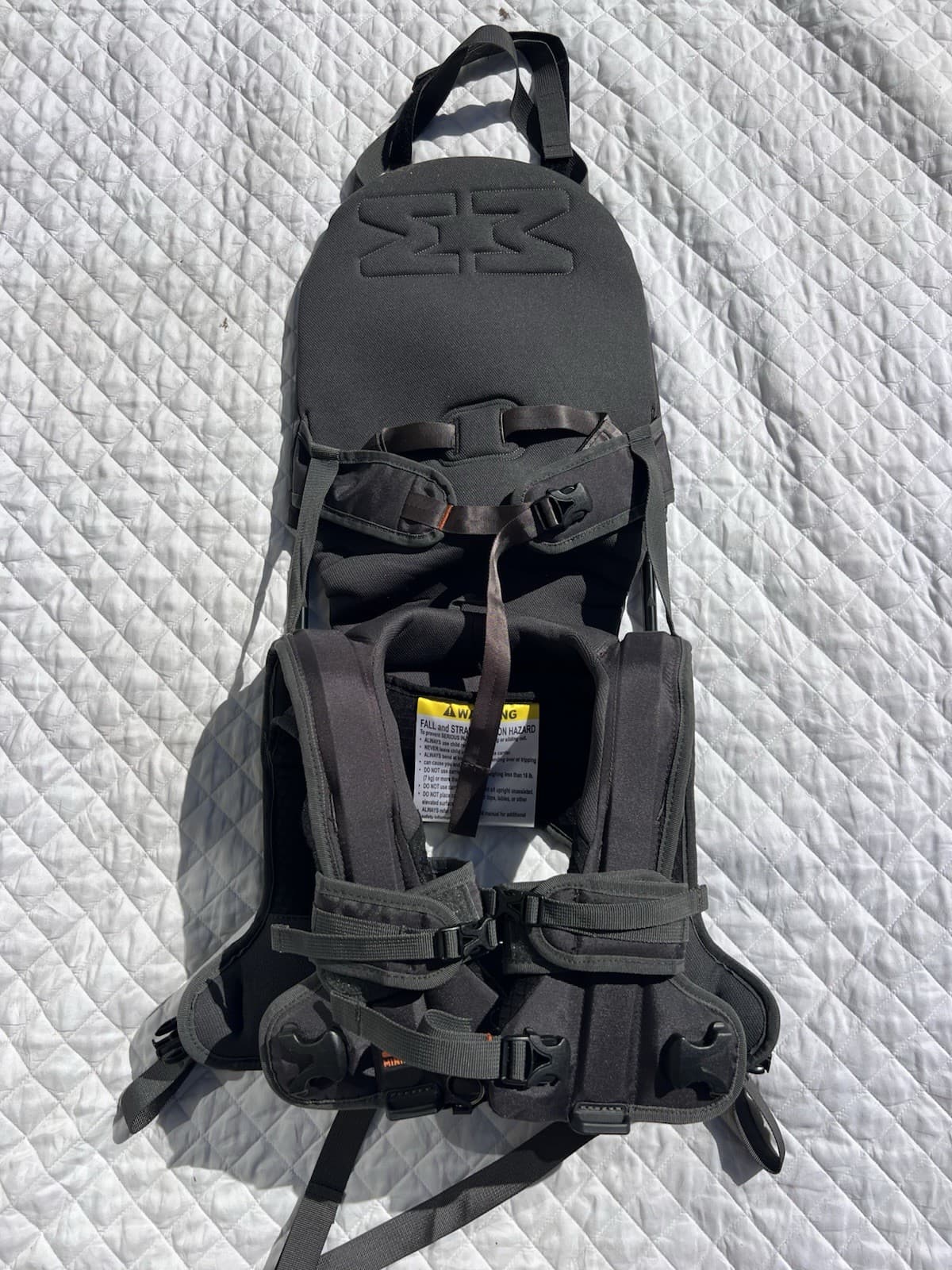 Clean! Minimeis Baby Toddler Shoulder Carrier Grey Orange Lightweight Foldable