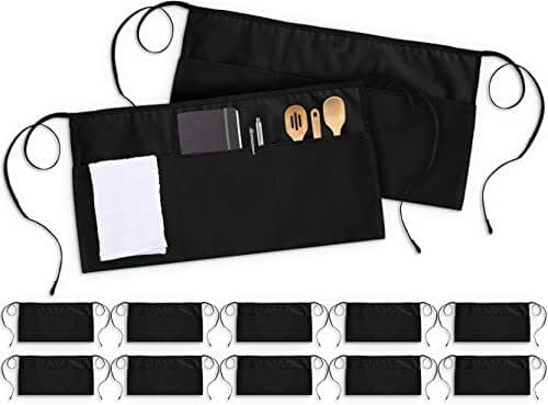 3 Pocket Waitress Waist Aprons for Home and Kitchen Utopia Kitchen