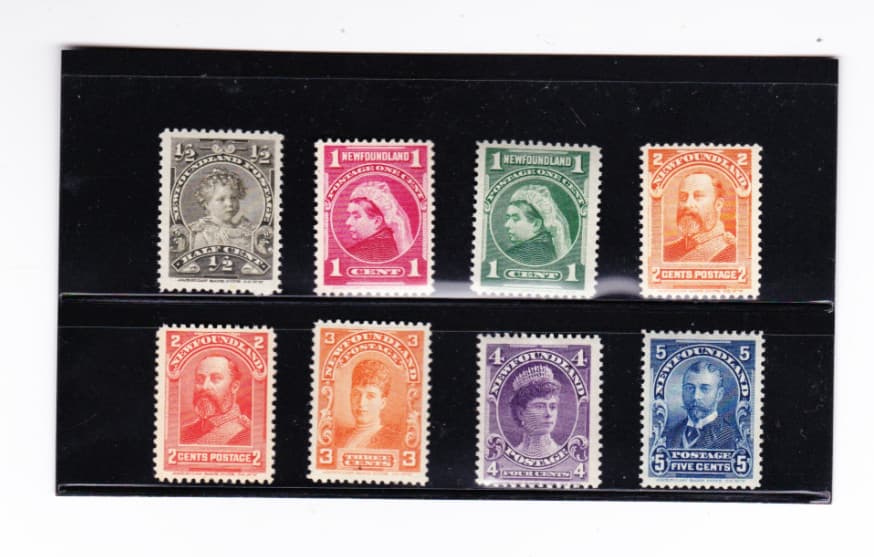 KAPPYS STAMPS NEWFOUNDLAND #78-85 1897-1901 ROYAL FAMILY MINT NH K276