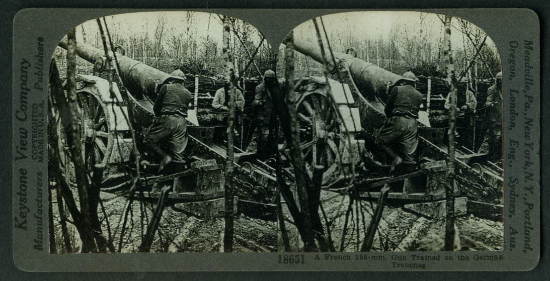 X-Ray locates bullet French Field Hospital ambulance stereoview World War I