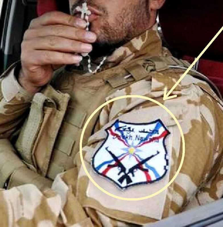 Christian-Iraqi Militia Anti-Isis Foreign Fighters velkrö Insignia: Dwekh Nawsha