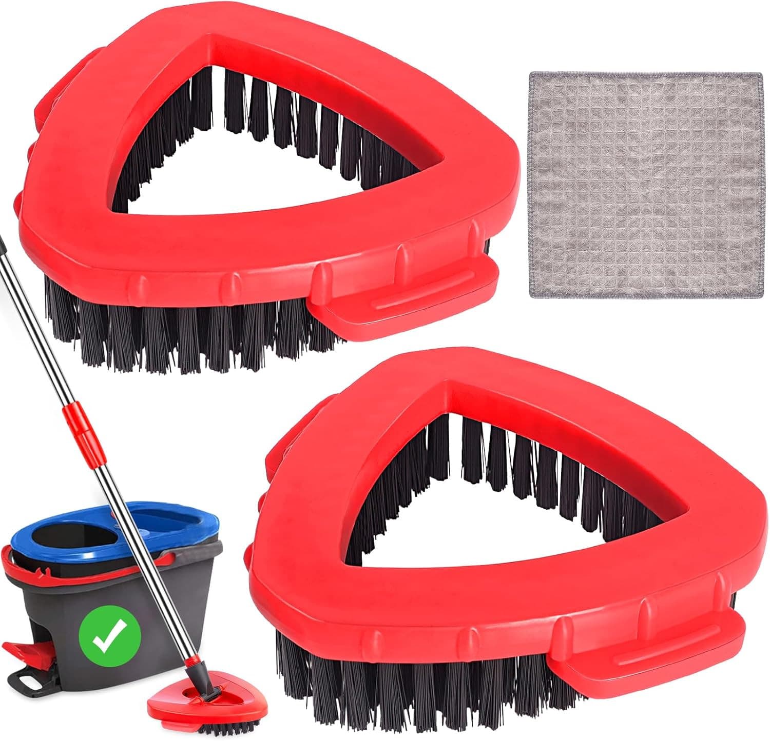 Scrub Brush O-Cedar Rinse Clean 2 Tank System Spin Mop Head Replacement 1 Clean