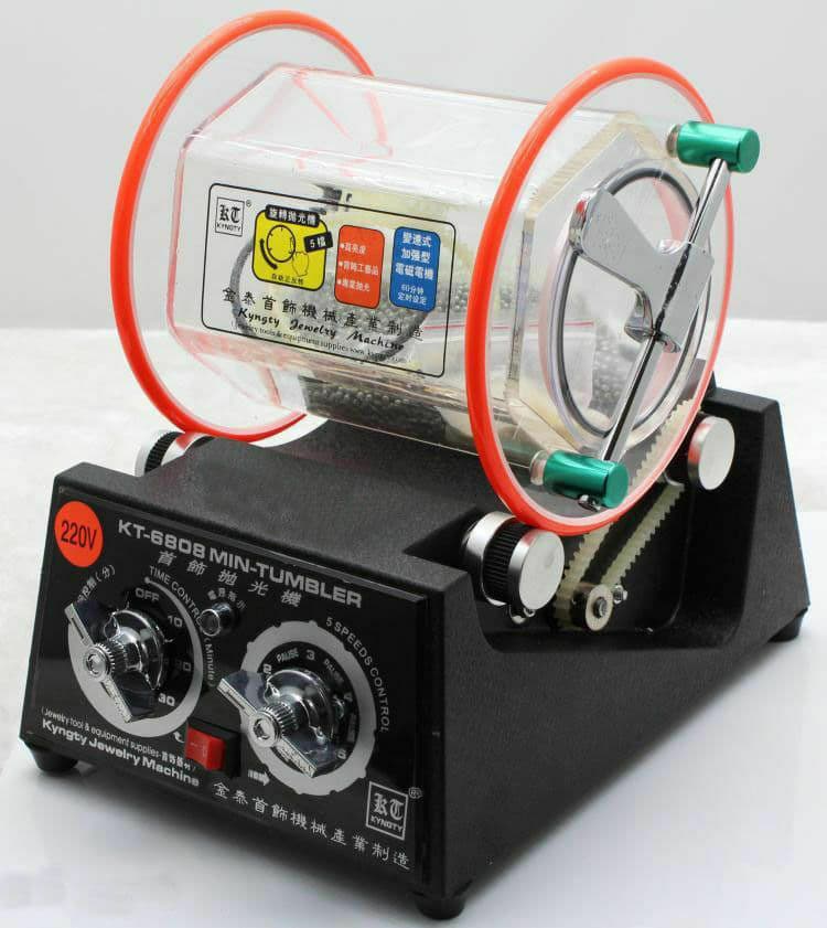 220V 45W Tumbler Rotary Tumbler Jewelry Polisher Finisher Machine+Polishing Bead