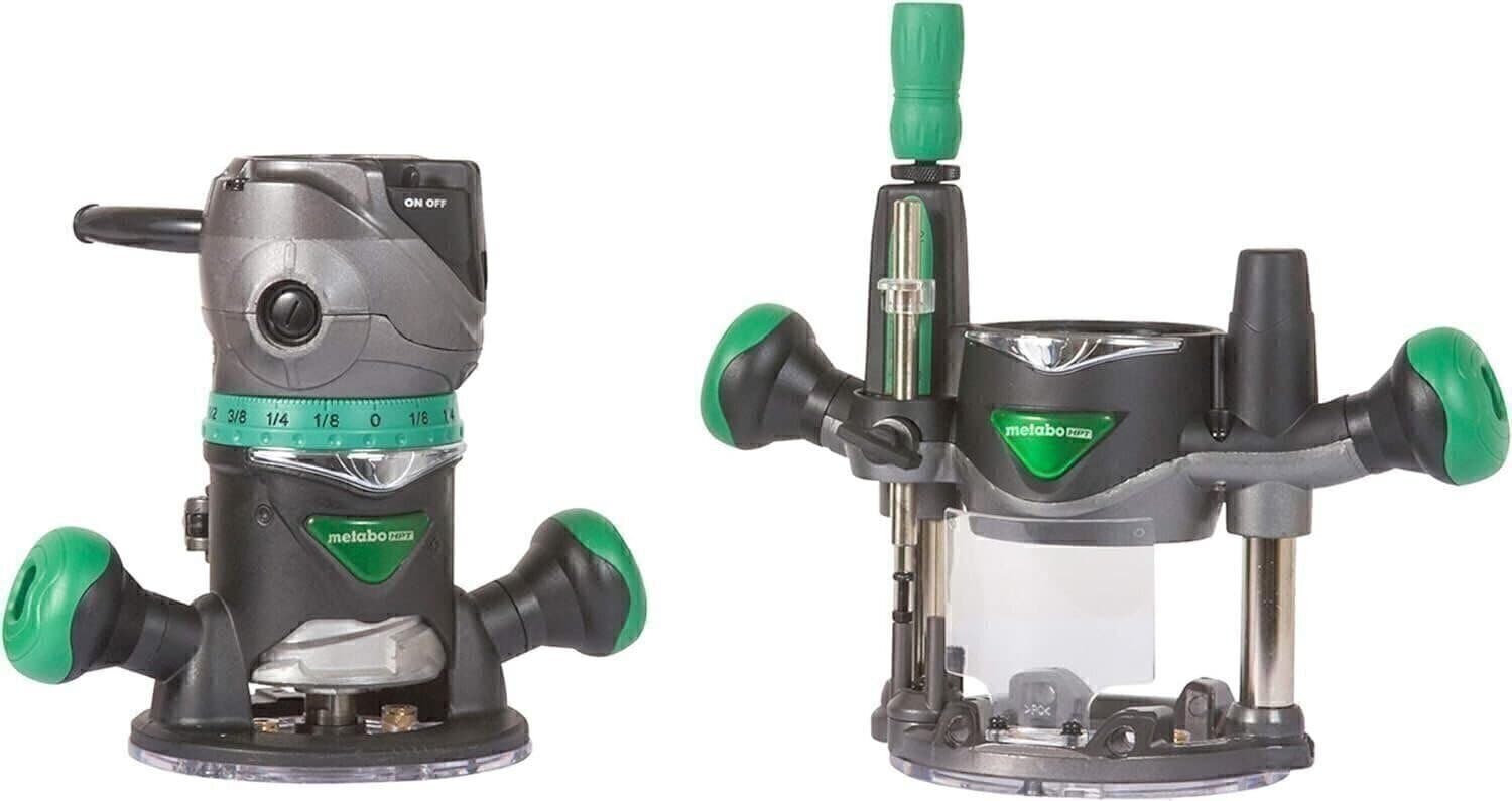 Metabo HPT KM12VC 2-1/4 Peak HP Variable Speed Fixed Plunge Base Router Kit