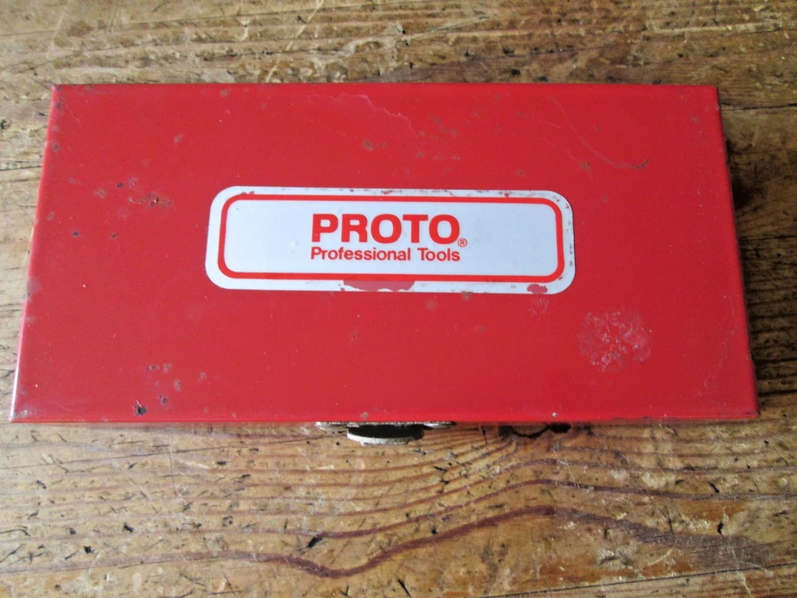 vintage proto deep socket metal storage box case 4795 3/8" drive