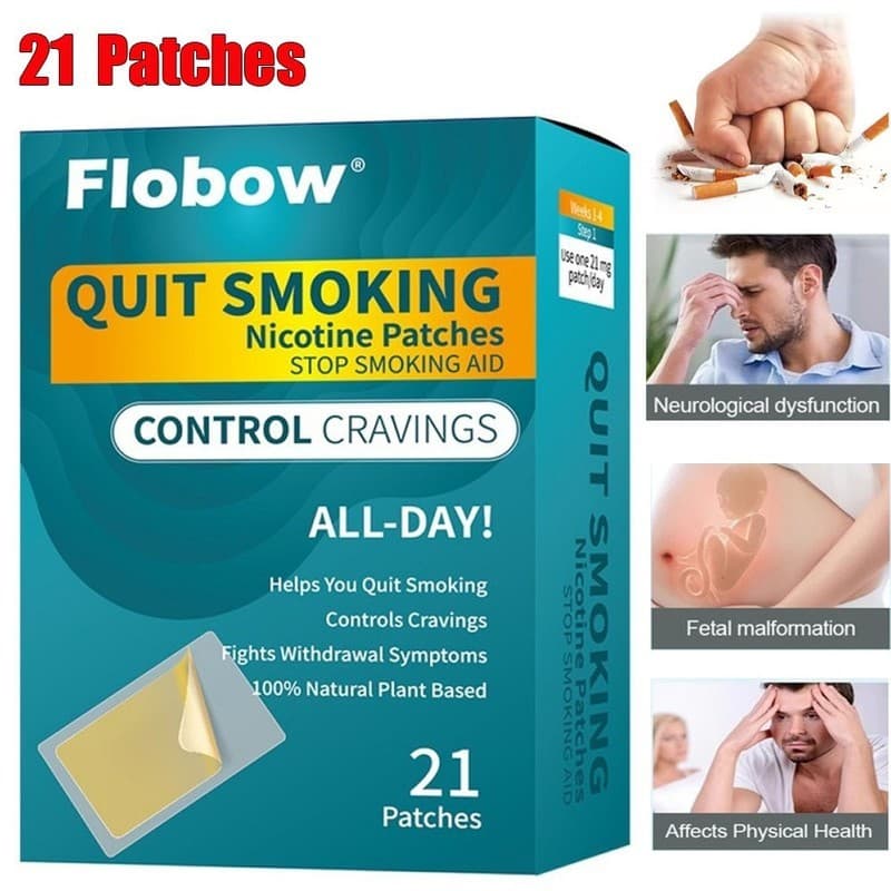 21 Patches Quit Smoking Nicotine Patches, 21mg Step 1 Stop Smoking Aids Patches