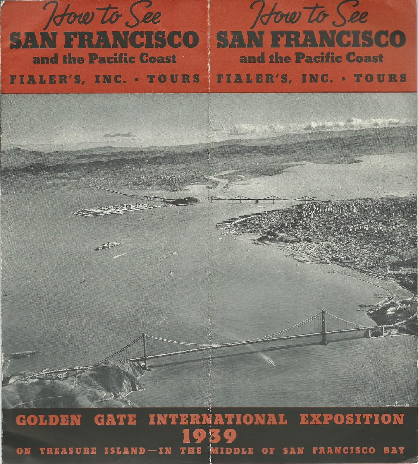 1939 Fialer's Inc Tours San Francisco & Pacific Coast Golden Gate Int'l Expo