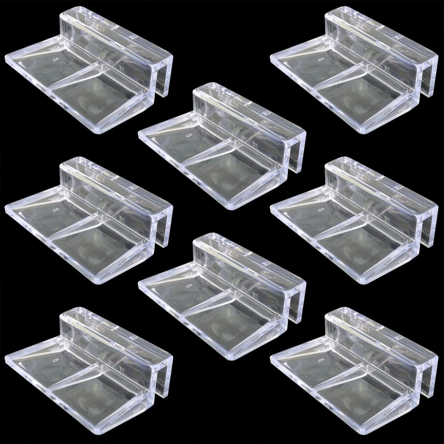 JianLing 8pcs Aquarium Glass Cover Clip Clear Acrylic Support Holder for...