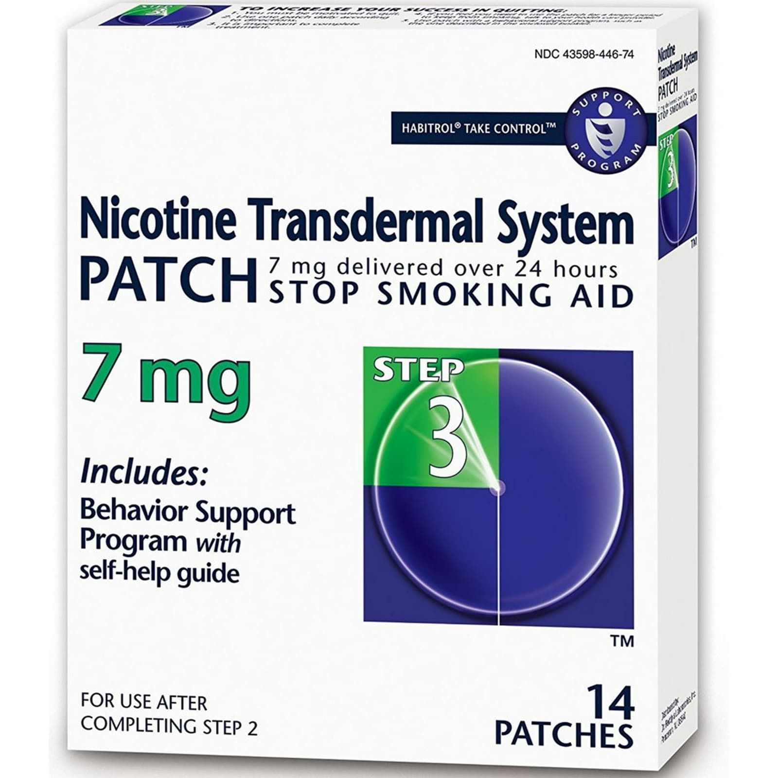 Habitrol Step 3 Nicotine Patch 7mg – Stop Smoking Aid – Transdermal System