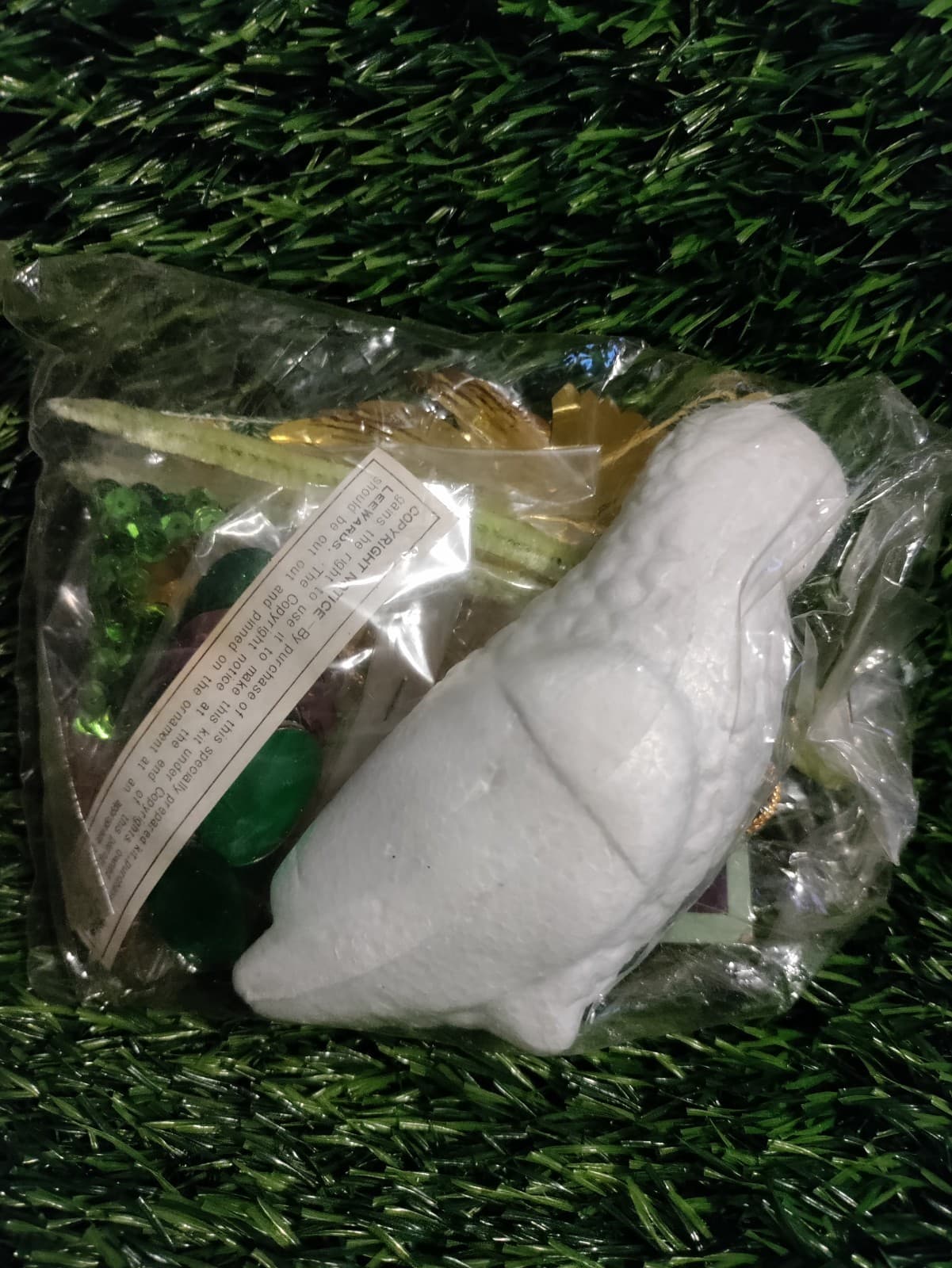 RARE! LeeWards BIRD OF PARADISE Vintage 1973 Sequin Bead Christmas Ornament Kit