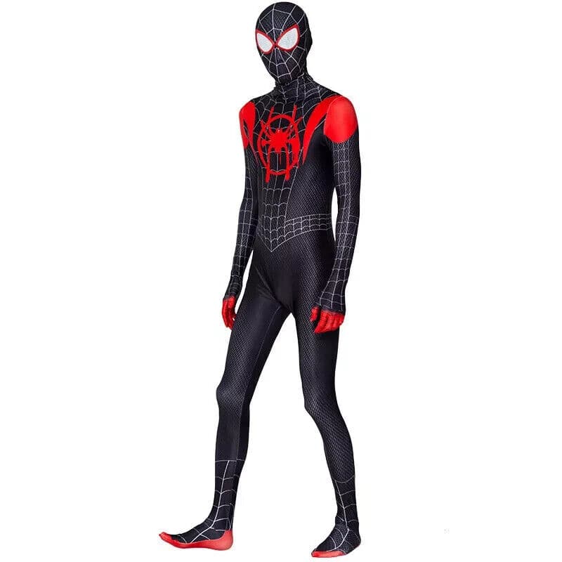 Into the SpiderVerse Miles Morales Spiderman Jumpsuit Adult Costume Cosplay