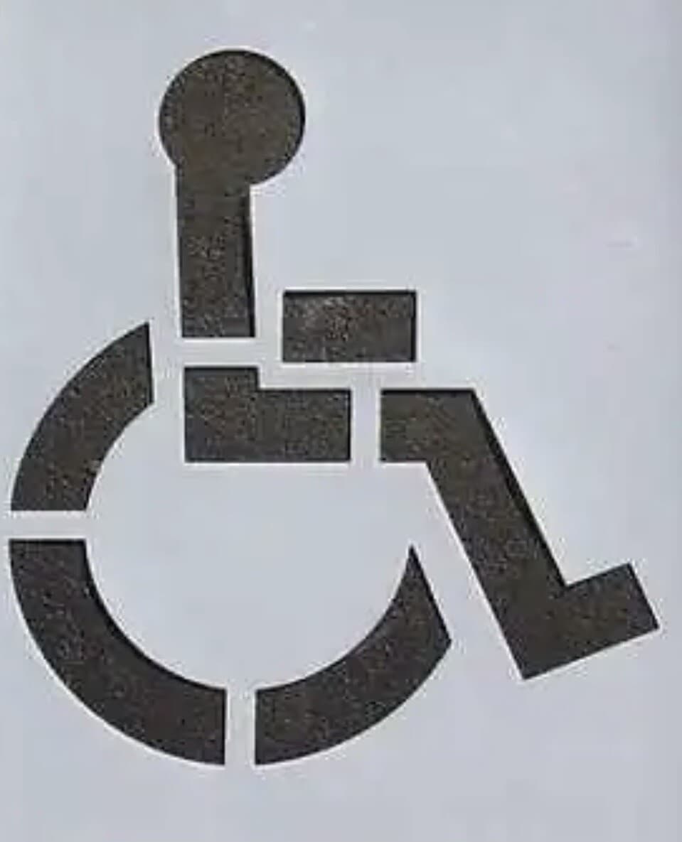 Rae Stl-108-3048 Pavement Stencil,48 X 48 Handicap