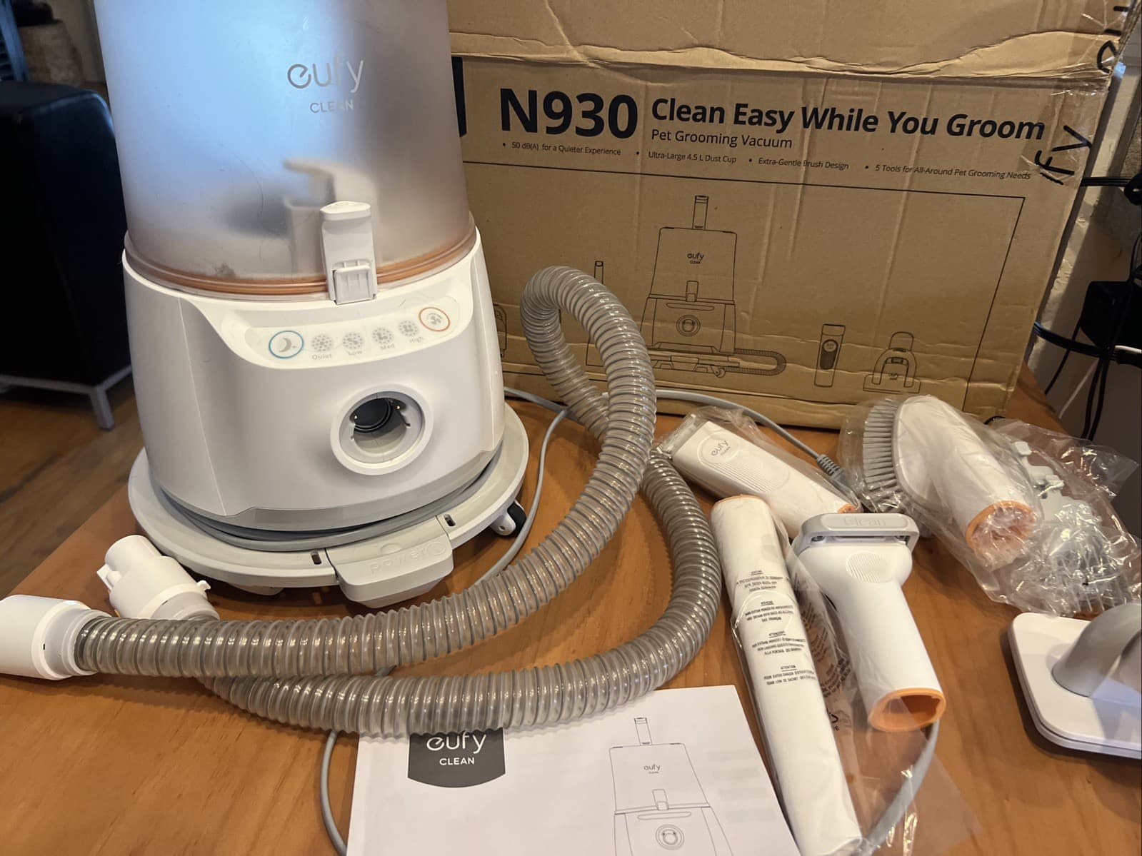 Clean by Anker N930 Pet Grooming Kit with Vacuum, 5-In-1, Strong Suction, 4.5L L