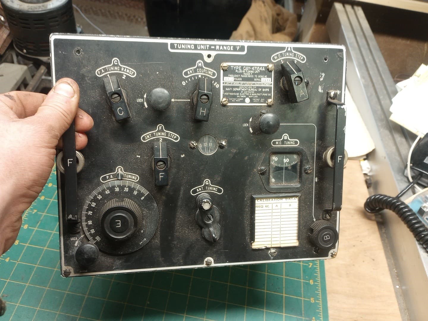 Navy Tipe Cay-4754a Transmitter Tuning Unit In Good Shape