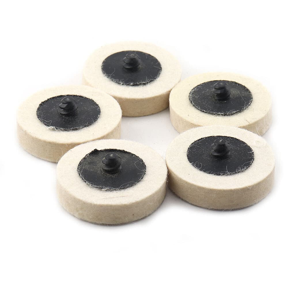 1"2"3" Wool Felt Polishing Wheel Disc Die Grinder Sanding Pads R Type Roll Lock