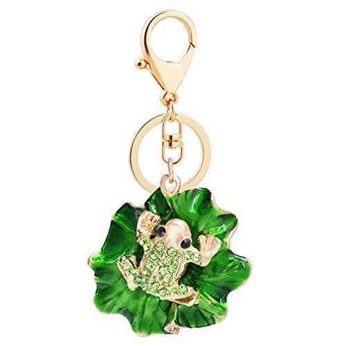 Cute Frog Shape Crystal Rhinestone Sparkling Keychain Bag Pendant Handbag