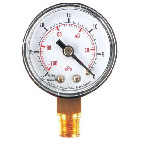 Vacuum Gauge, Test, 1-1/2 In, 4Flp6