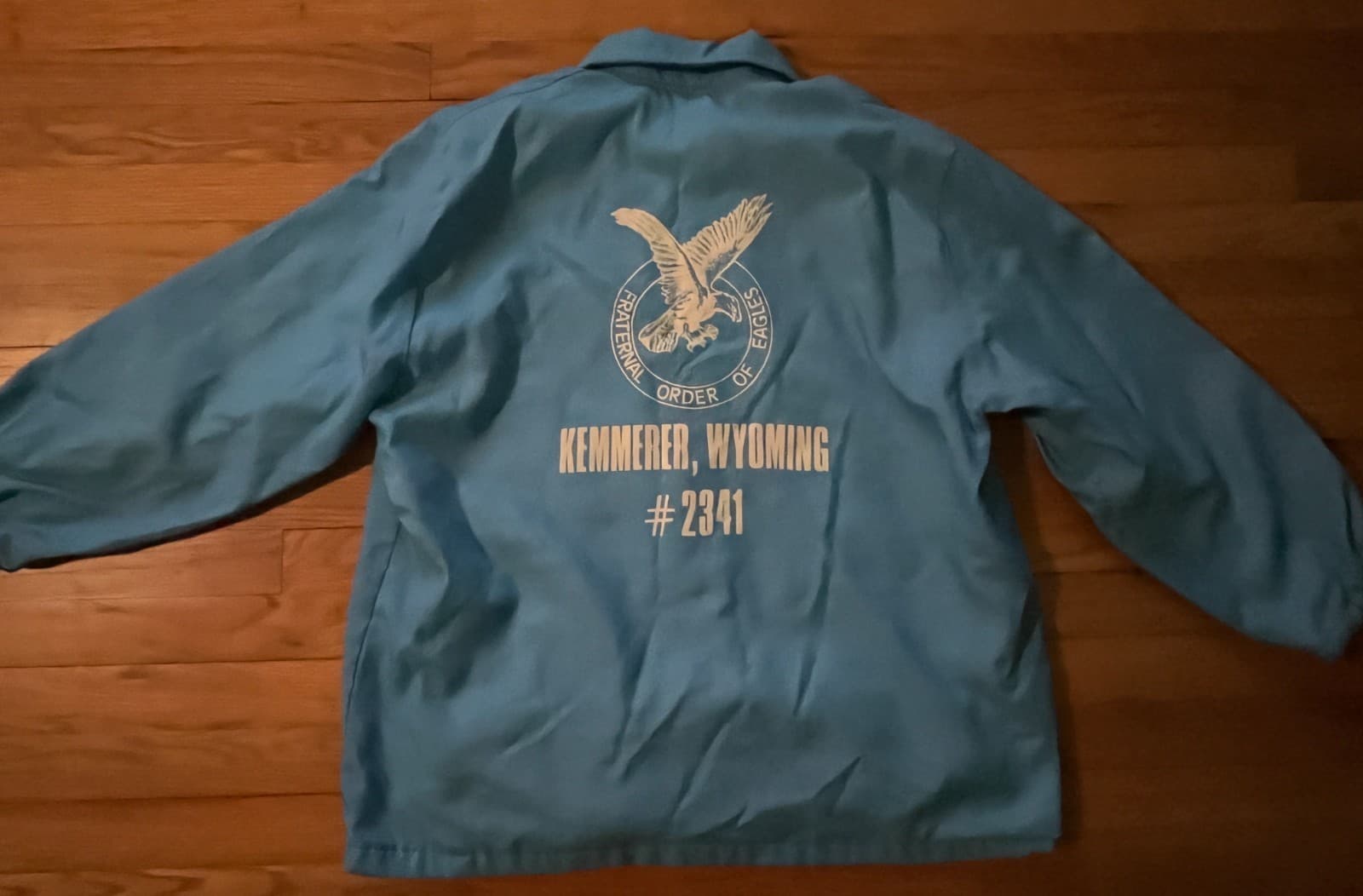 Vintage Fraternal Order of Eagles Kemmerer Wyoming 2341 Holloway Jacket Men L