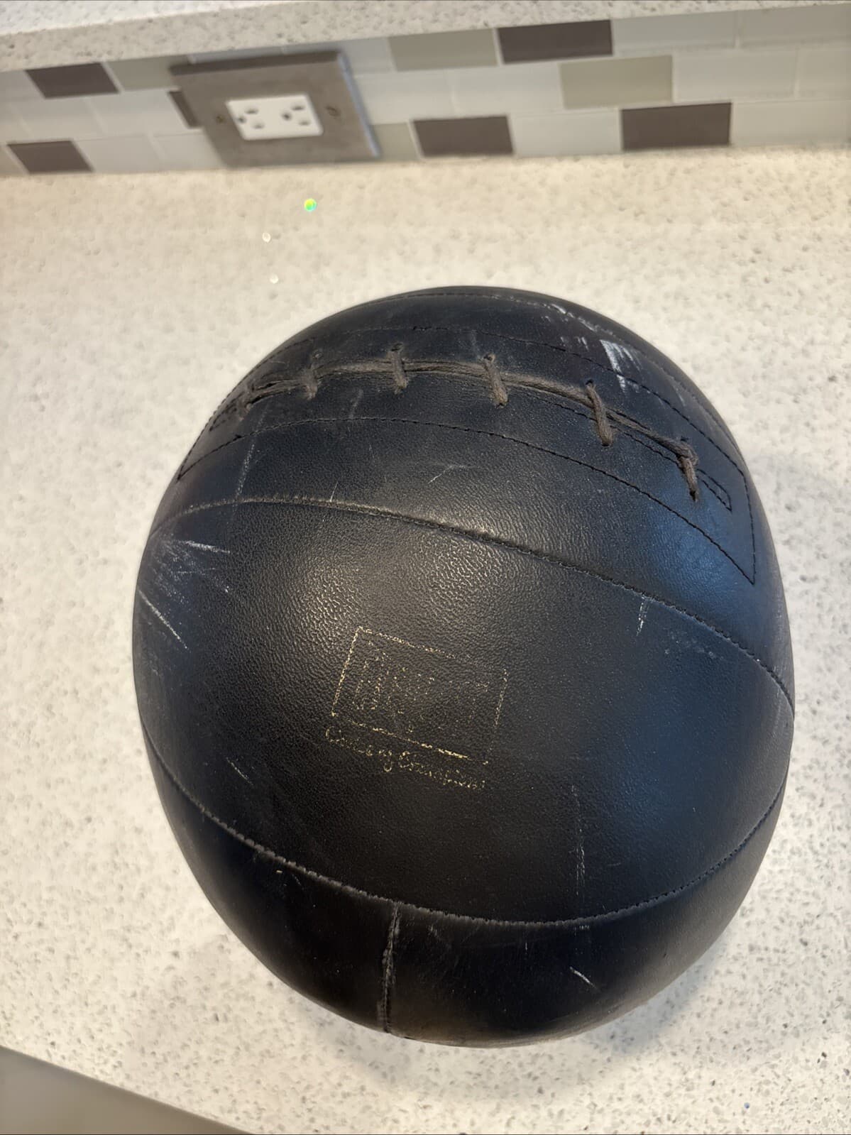 Vintage Everlast Genuine Leather Choice Of Champions Medicine Ball Made In USA