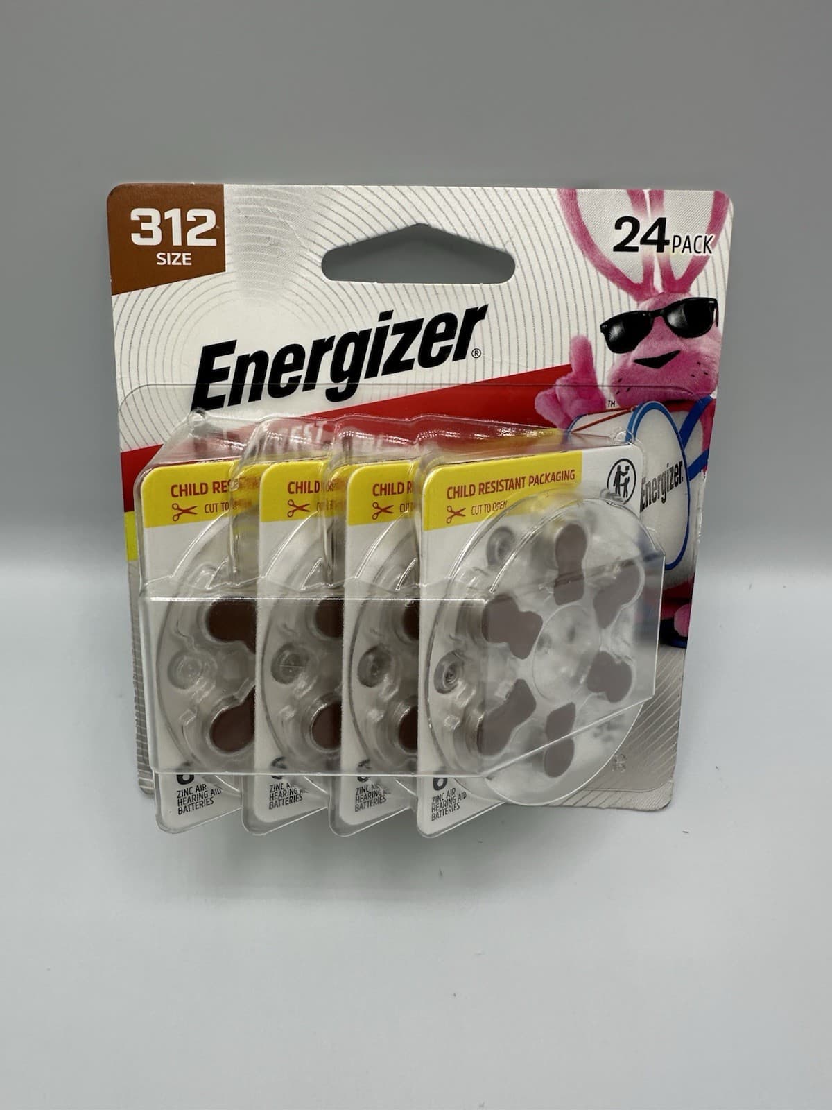Energizer 24-Pack of Size 312 Batteries (Hearing Aid Batteries) 1.45V Zinc Air