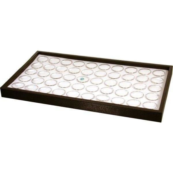 50 White Foam Gem Jars & Stackable Display Tray
