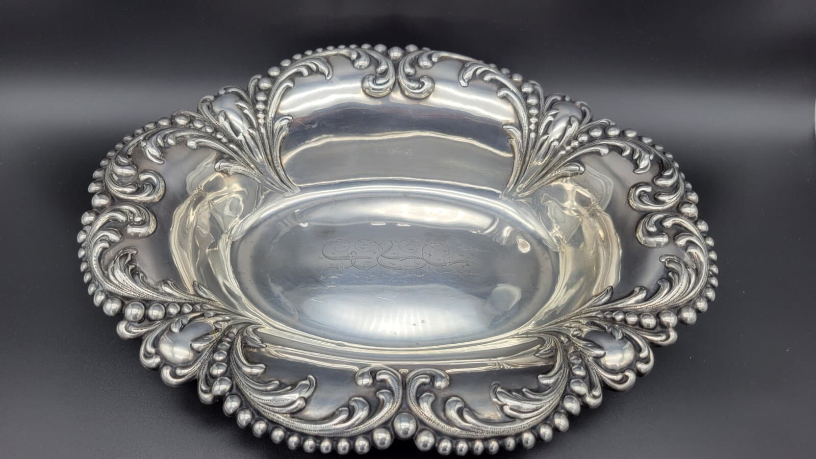 Antique Late 19th Century Howard Sterling Company Sterling Silver Bowl, 349 gram