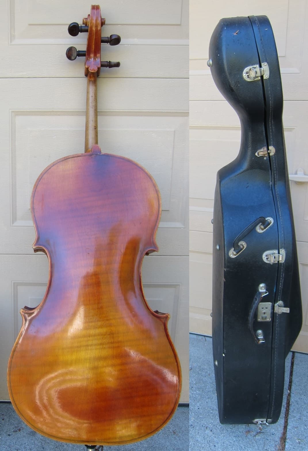 1961 SCHERL & ROTH 3/4 CELLO ,COPY OF STRAD. GERMANY MADE, BOW,CASE