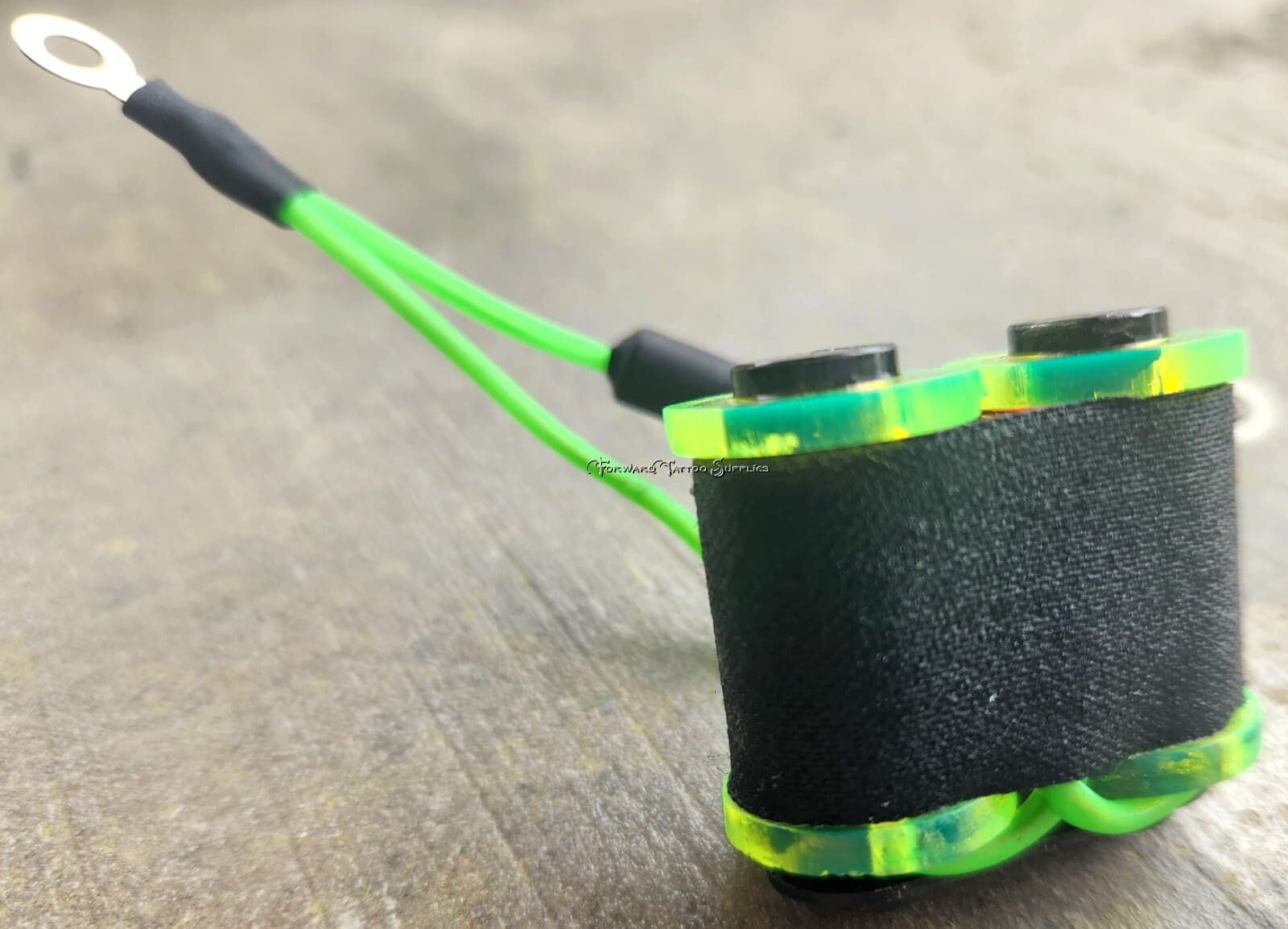 1.25" 8-32 Tattoo Machine 8 Wrap Coils Lime Washers Neon Uni-Wrap Handmade USA