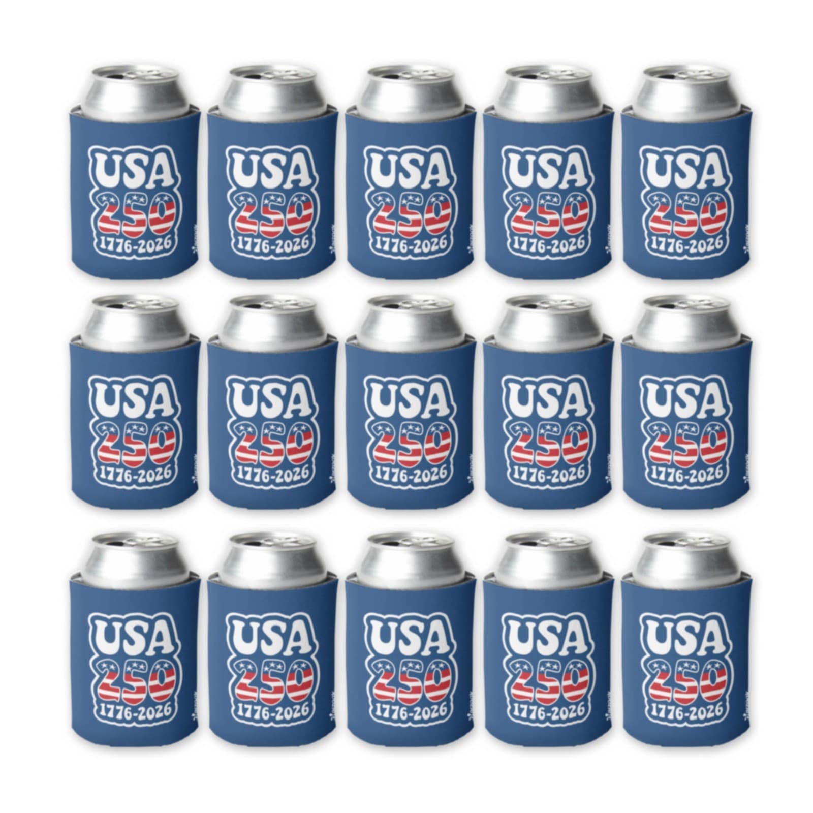 America's 250 Birthday - 15 Can Coolers - USA 250 1776-2026 Koozie cozie