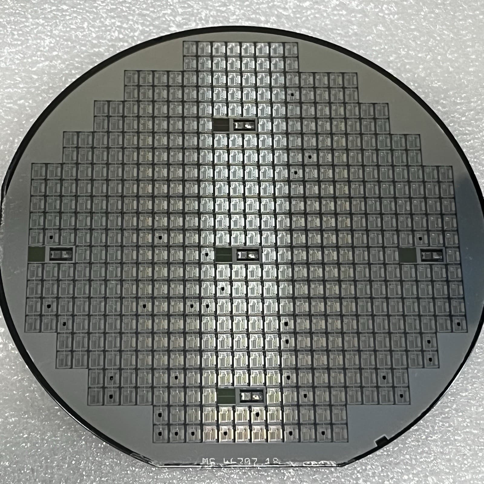 Vintage 5 Inch Silicon Wafer, Mfg By iMP For DTC, Date And Chip Unknown