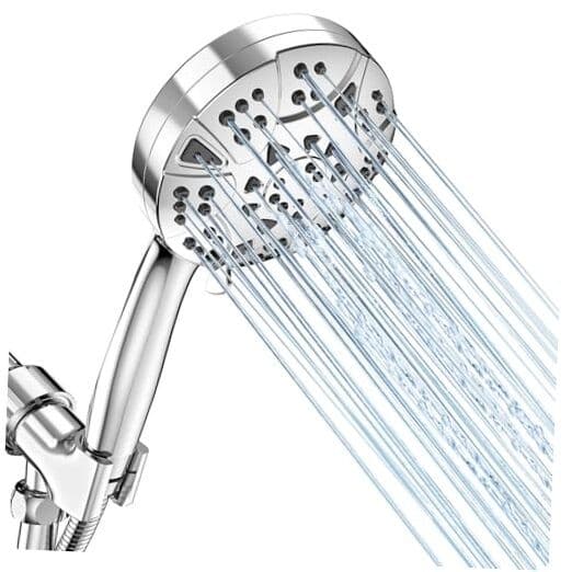 High Pressure 8-mode 5'' Handheld Shower Head with 5 ft Stainless Steel Hose