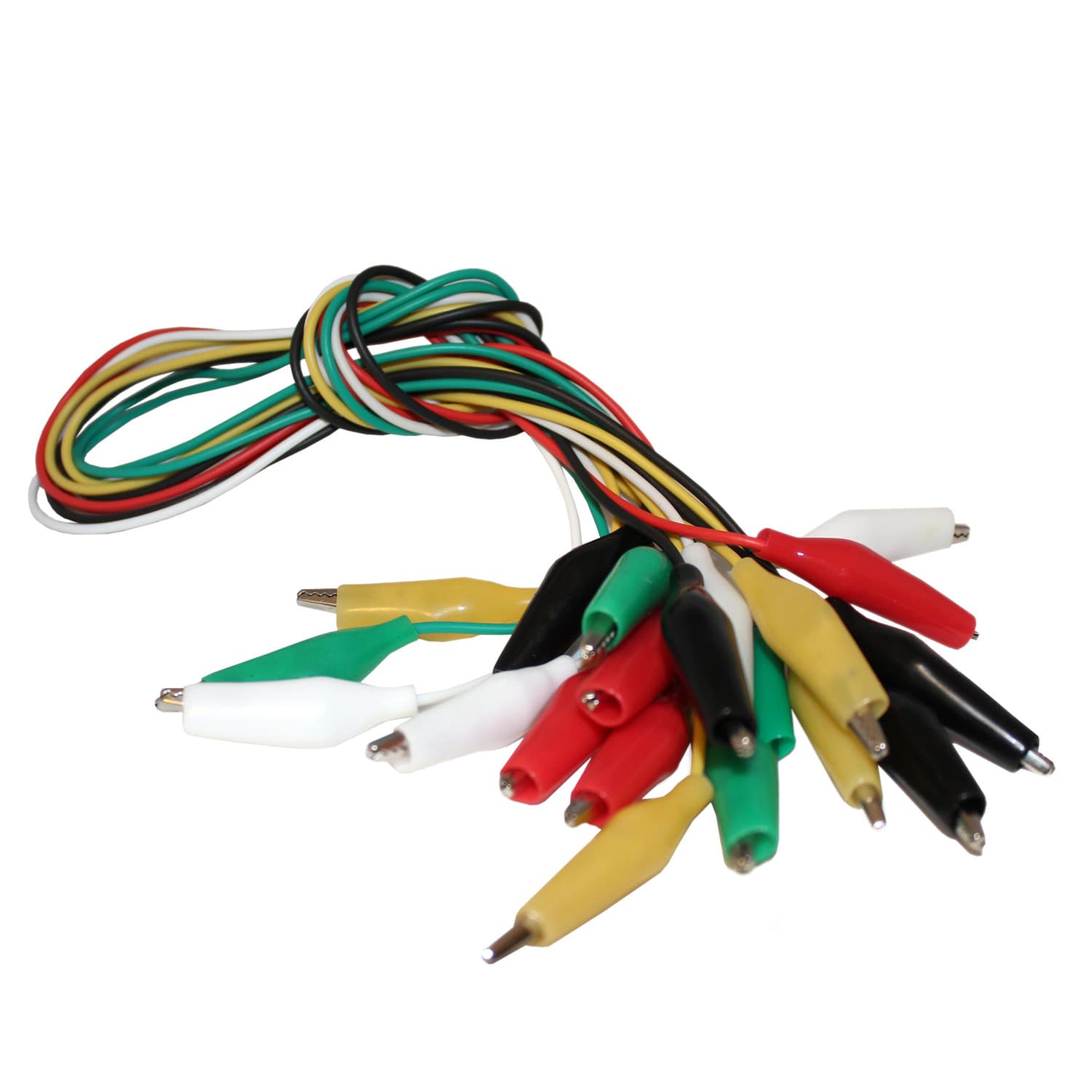 CompStudio 10Pcs 50cm Alligator Crocodile Clip Jumper Probe Lead Test Wire Small