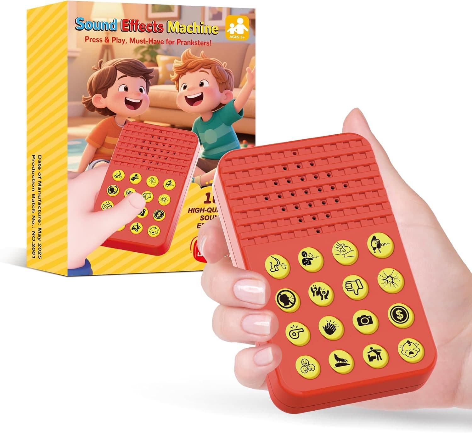 Sound Effects Machine - 16 Hilarious Sound Buttons for Kids - Pocket-Sized Noise
