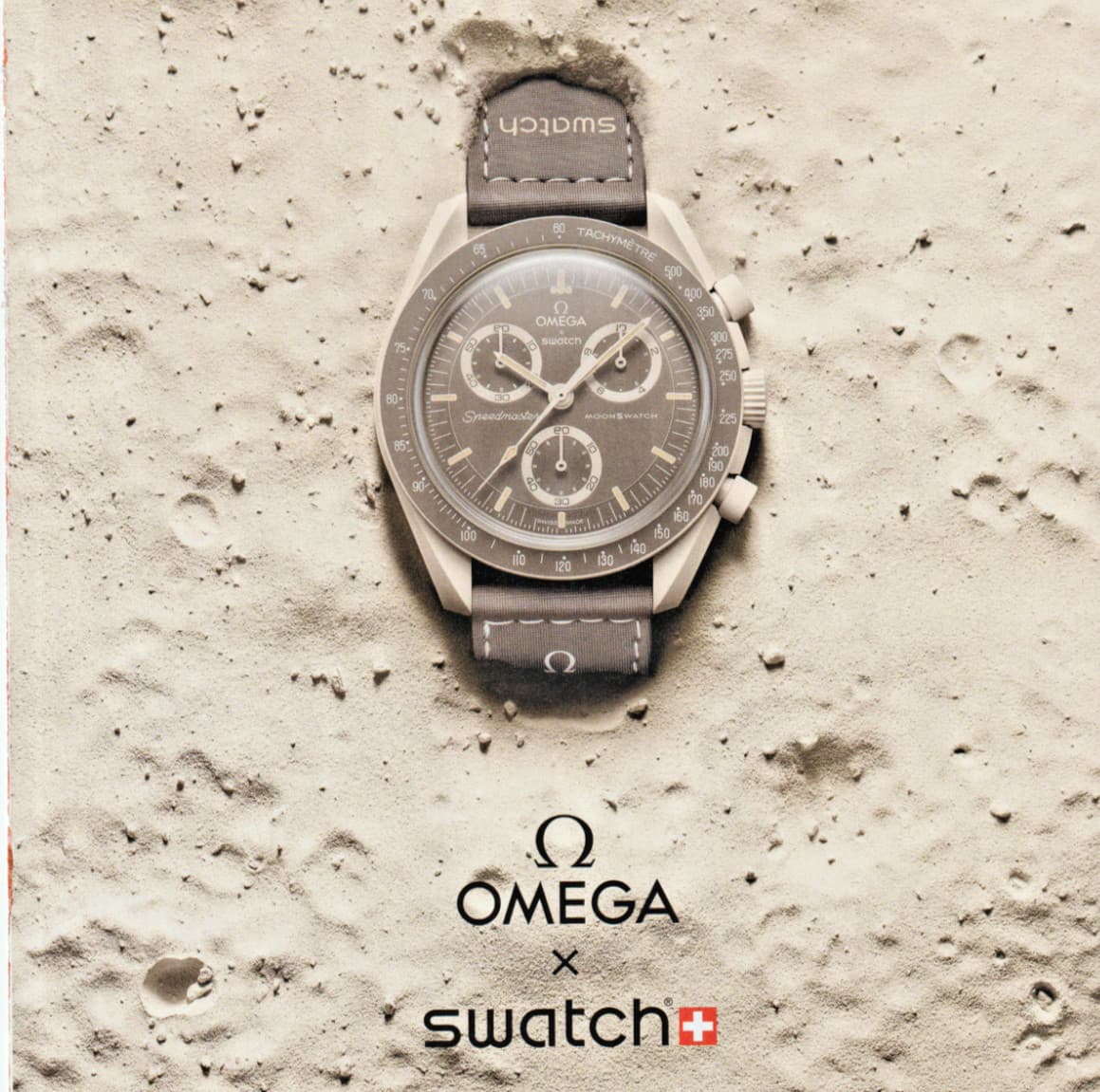 2024 Omega x Swatch Watches Print Ad 8"x11" Bioceramic MoonSwatch Desert